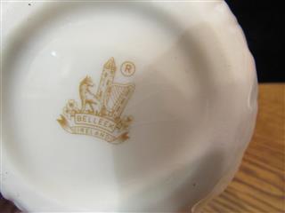 VINTAGE LOT OF 5 BELLEEK IRELAND WHITE PORCELAIN COLLECTIBLES